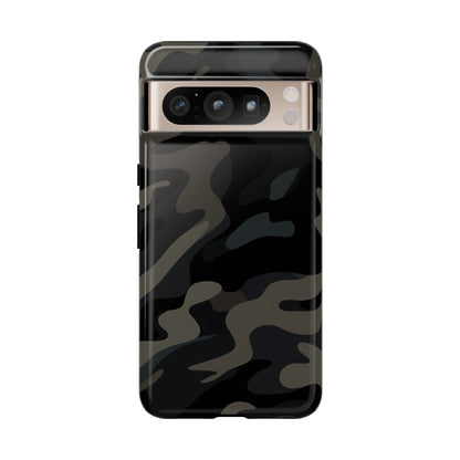 Black Camouflage Phone Case for iPhone, Samsung and Google Pixel Google Pixel 8 Pro Glossy