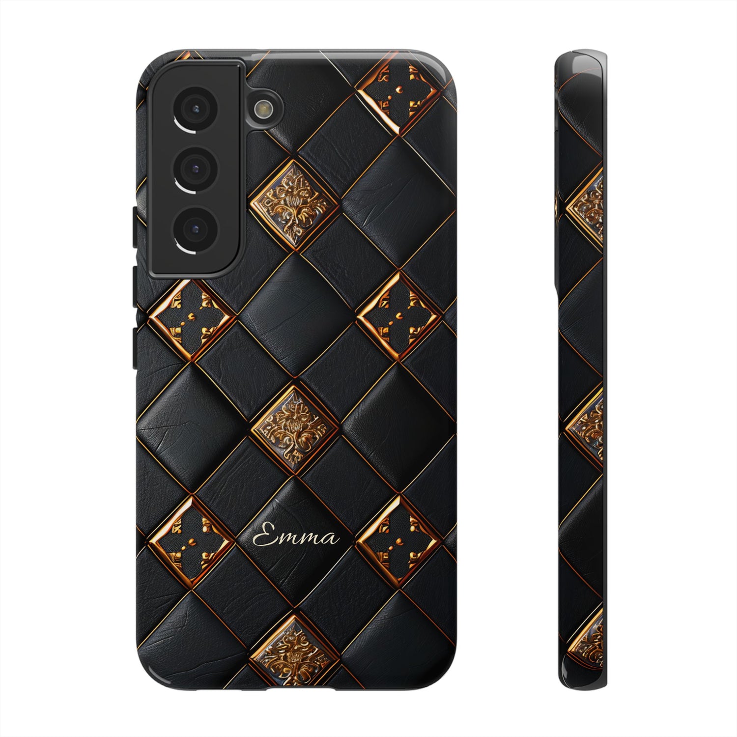 Phone Cases - Luxury Checkers Pattern Tough Cases for iPhone and Samsung Galaxy