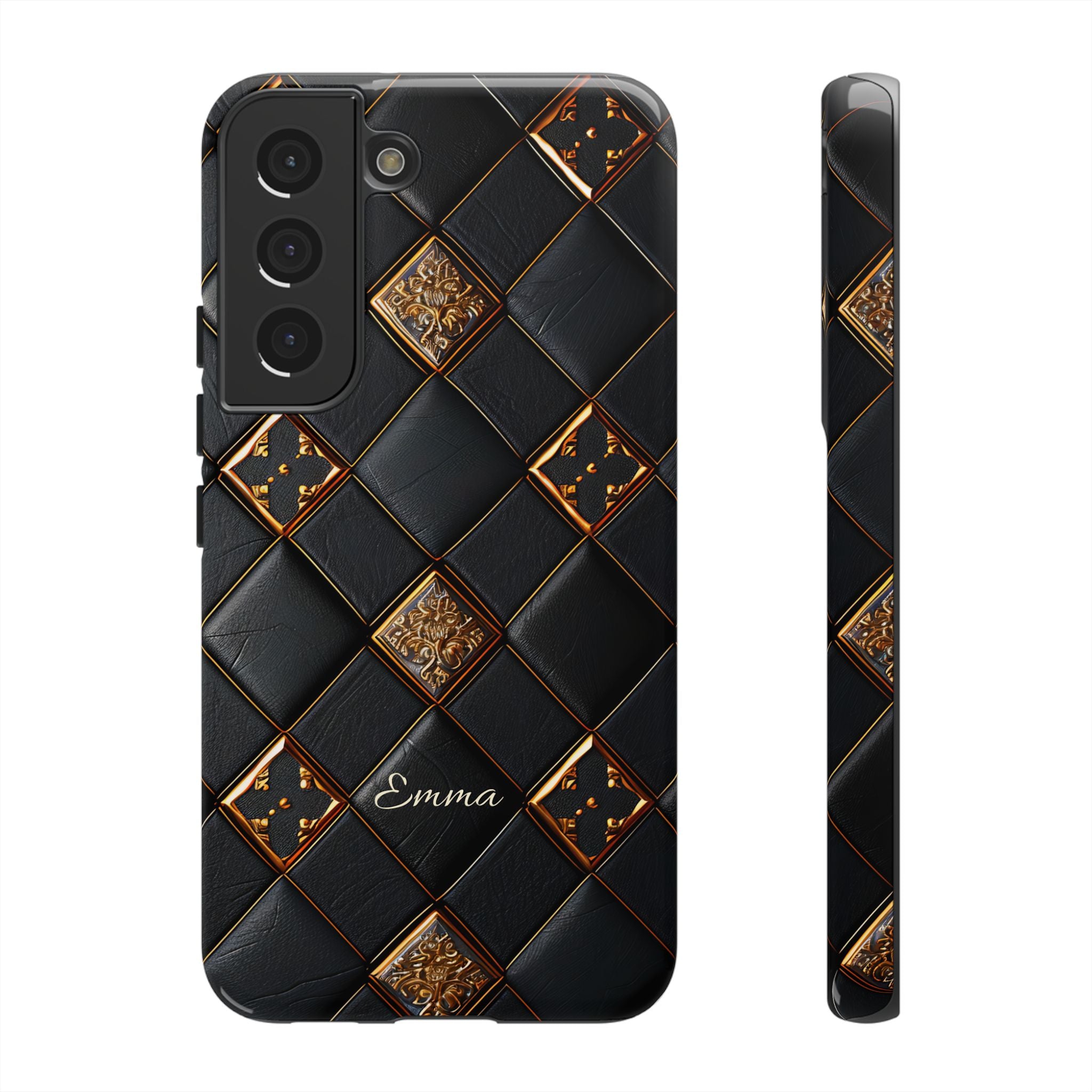 Phone Cases - Luxury Checkers Pattern Tough Cases for iPhone and Samsung Galaxy