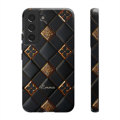Phone Cases - Luxury Checkers Pattern Tough Cases for iPhone and Samsung Galaxy