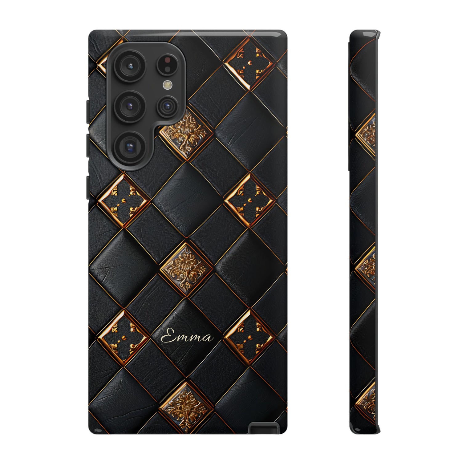Phone Cases - Luxury Checkers Pattern Tough Cases for iPhone and Samsung Galaxy