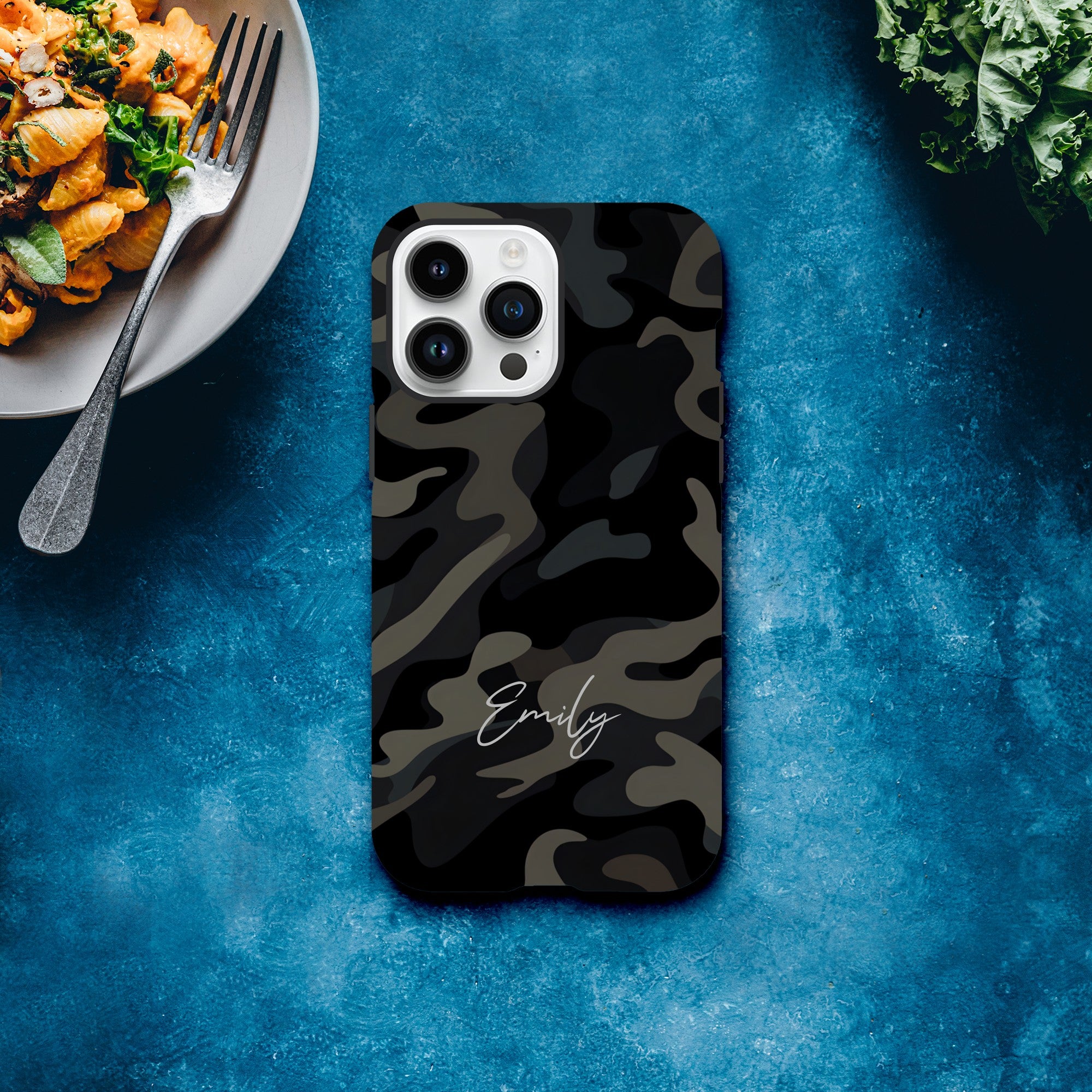 Personalized Camouflage iPhone Case - Tough Double-Layered Protection Cover iPhone 14 Pro Max