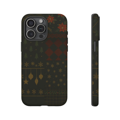 Black Luxury Phone Case for Christmas Festive Season - Tough design iPhone 15 Pro Max Matte