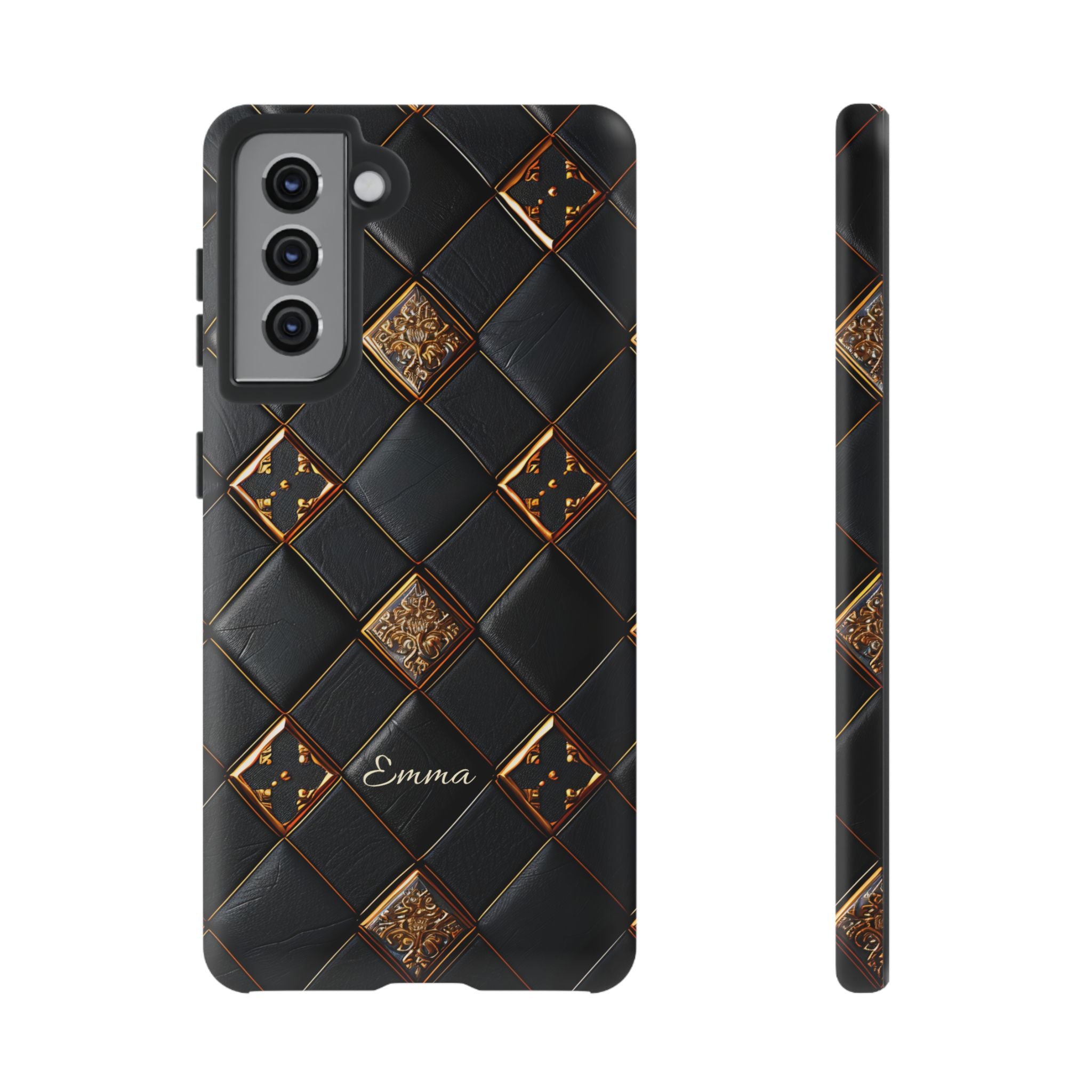 Phone Cases - Luxury Checkers Pattern Tough Cases for iPhone and Samsung Galaxy