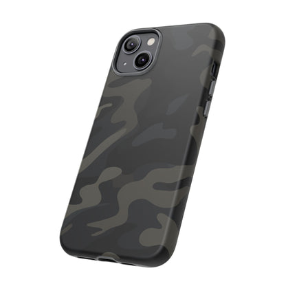 Black Camouflage Phone Case for iPhone, Samsung and Google Pixel