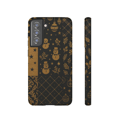 Black Festive Phone Case | Christmas Gift | Holiday Decor | Snowman Design | Tough Cases | Winter Celebration Samsung Galaxy S21 FE Matte