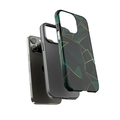 Emerald Veil - Geometric Luxe Phone Case