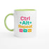CTRL + ALT + REPEAT Bold Mug - Funny Gift for Tech Lovers - Ceramic Coffee Cup Ceramic Green