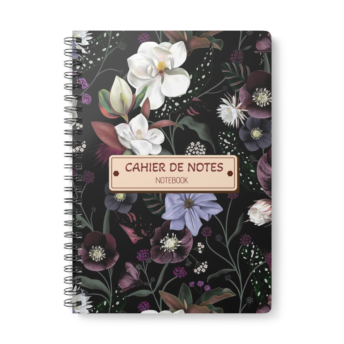 Floral Spiral Notebook, A5 Cahier de Notes for Writing &amp; Planning - Students, Writers, Gifts, Bullet Journaling, Softcover Journal