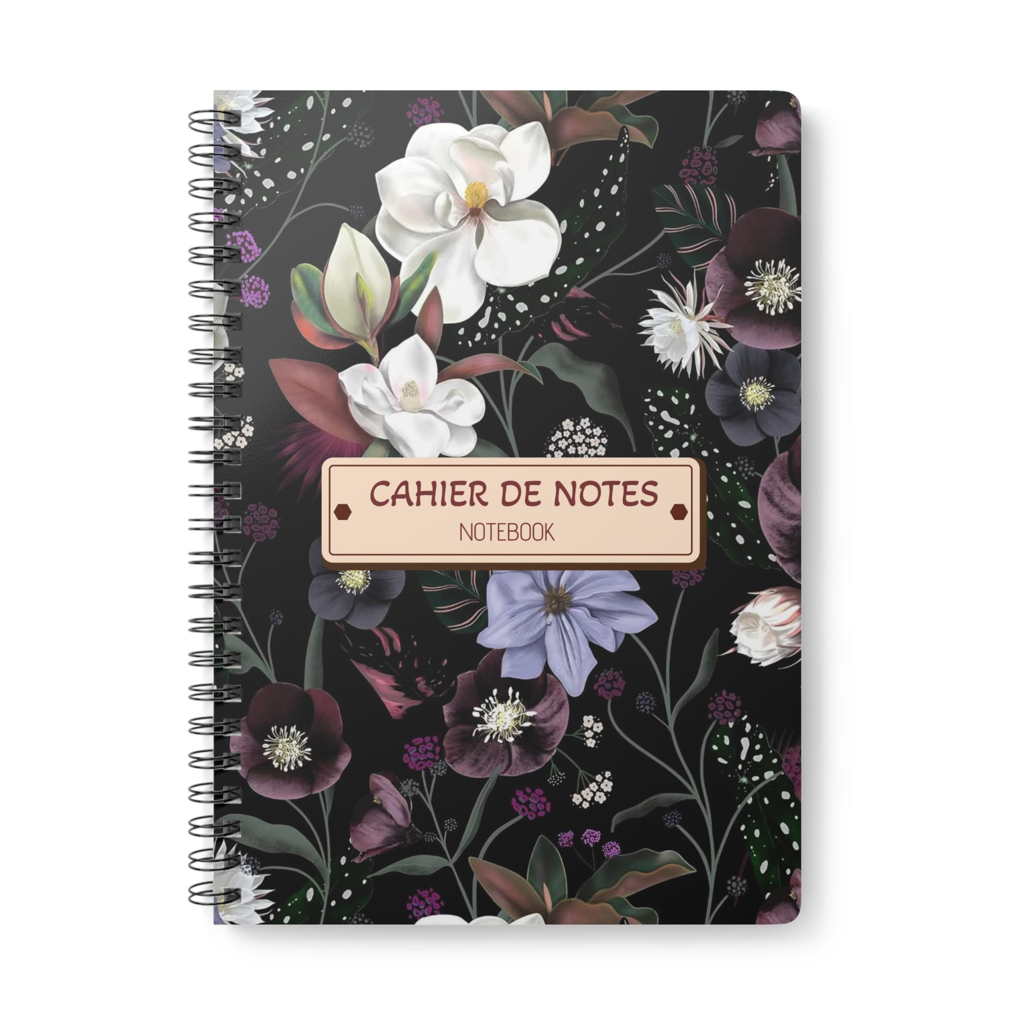Floral Spiral Notebook, A5 Cahier de Notes for Writing &amp; Planning - Students, Writers, Gifts, Bullet Journaling, Softcover Journal