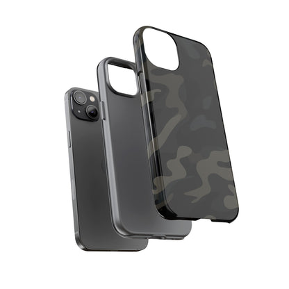 Black Camouflage Phone Case for iPhone, Samsung and Google Pixel