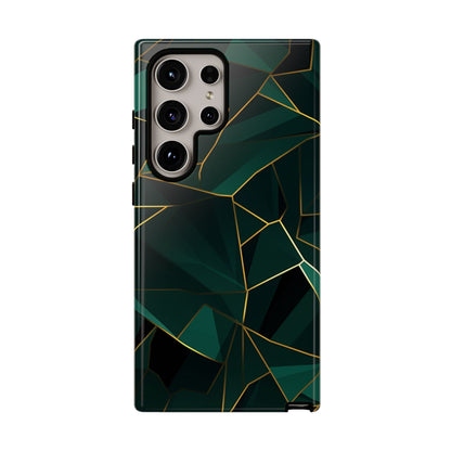 Emerald Veil - Geometric Luxe Phone Case Samsung Galaxy S24 Ultra Glossy