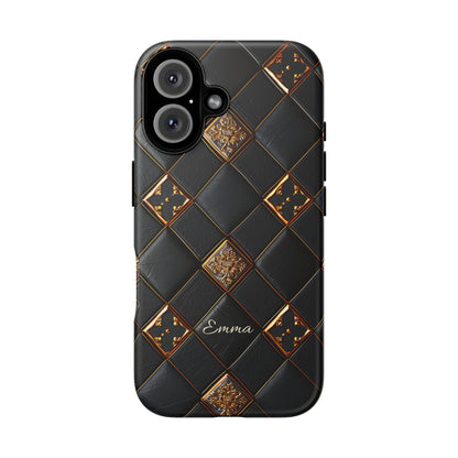 Phone Cases - Luxury Checkers Pattern Tough Cases for iPhone and Samsung Galaxy