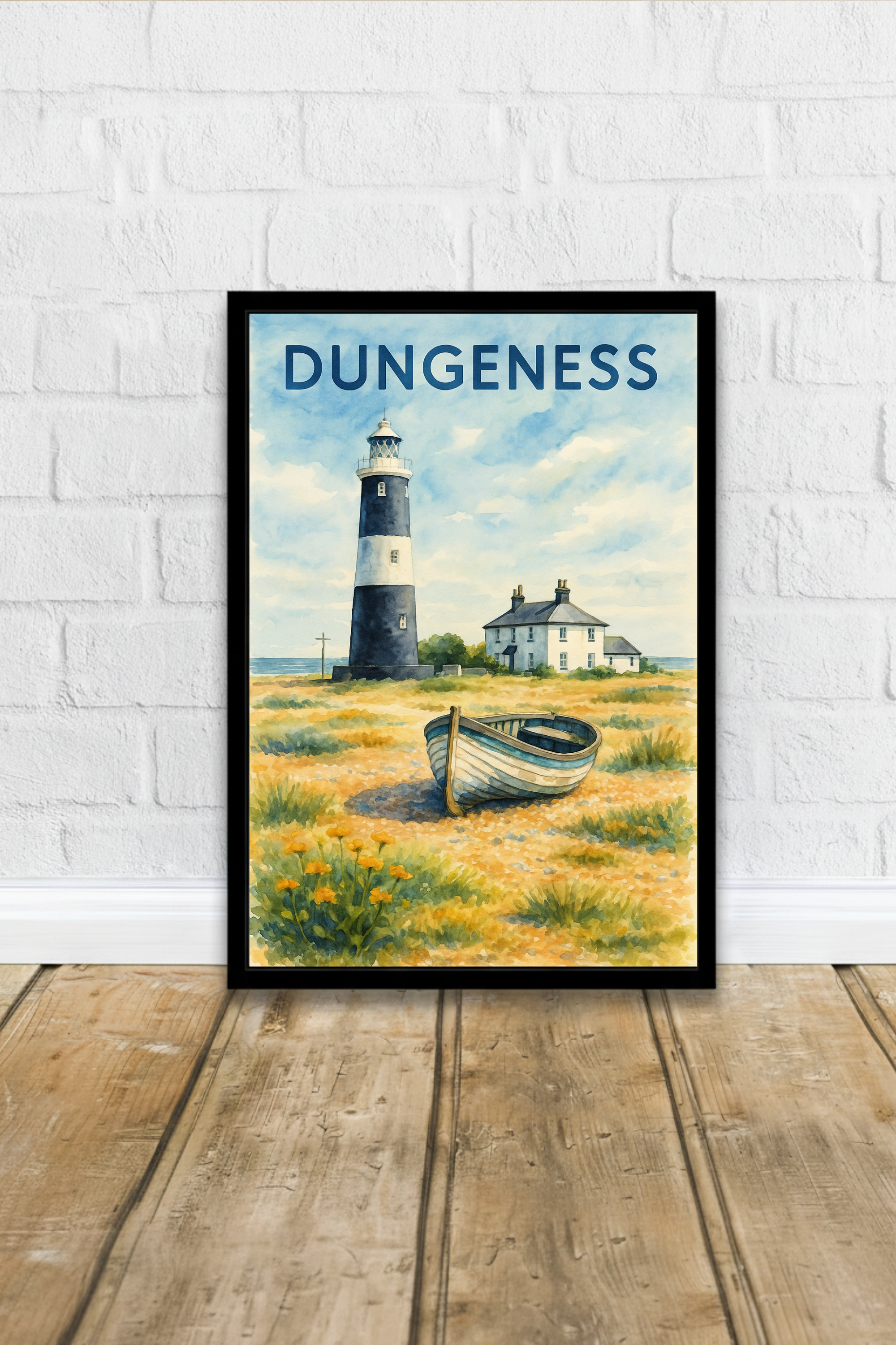 Dungeness Shores: Watercolor Beach Landscape