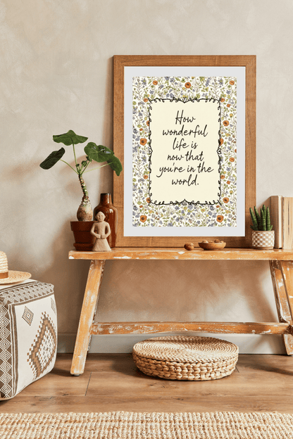 How Wonderful Life Is: Wildflower Nursery Art Print