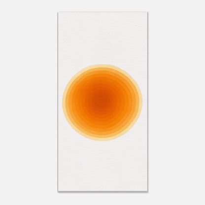 Solar Bloom - Radiant Orange Canvas - Abstract Watercolor Spiral Art Print - Slim Canvas - Wall Art 40x80 cm 16x32″