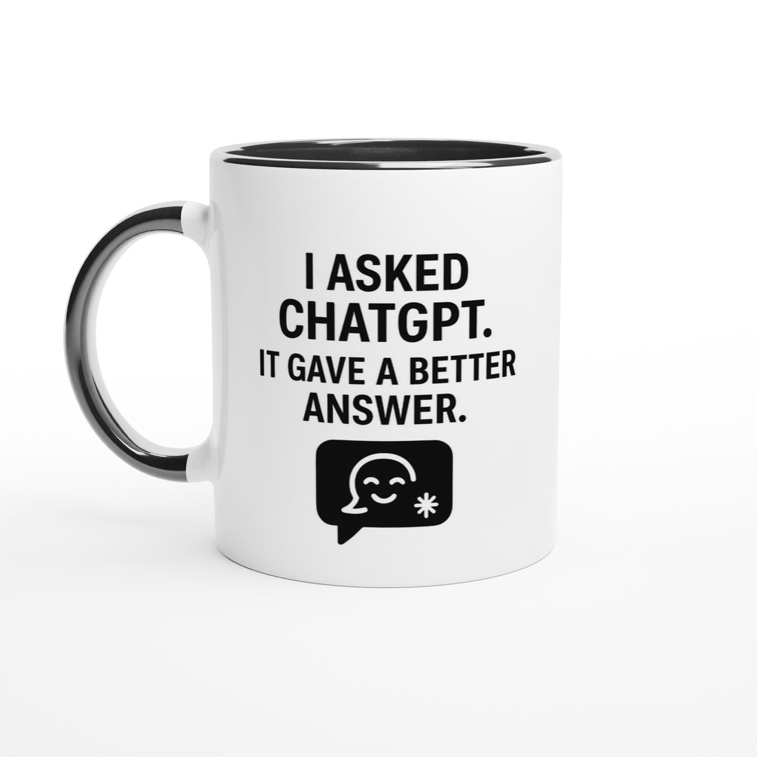 Funny ChatGPT Mug - AI Job Replacement Gift - Perfect Employee Leaving Mug Ceramic Black
