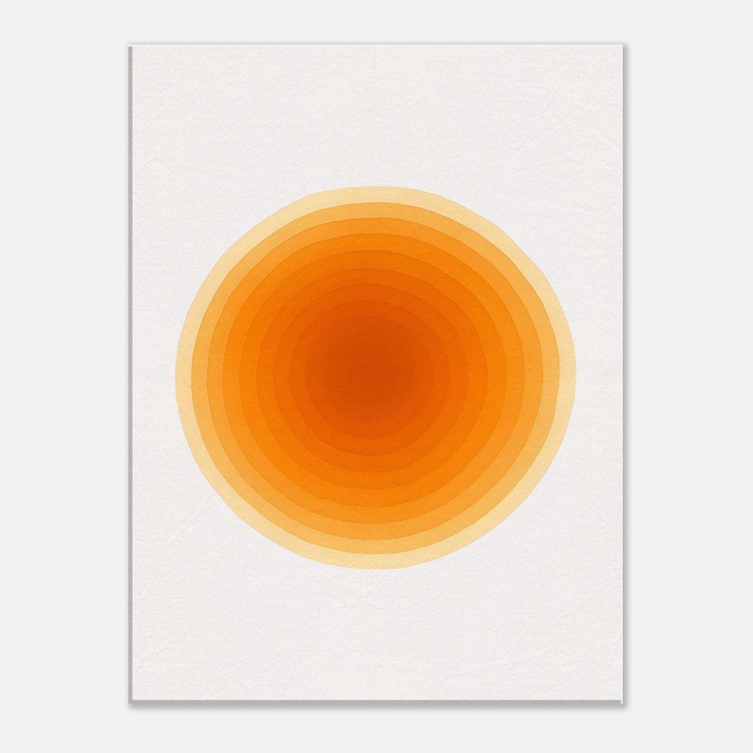 Solar Bloom - Radiant Orange Canvas - Abstract Watercolor Spiral Art Print - Slim Canvas - Wall Art 45x60 cm 18x24″