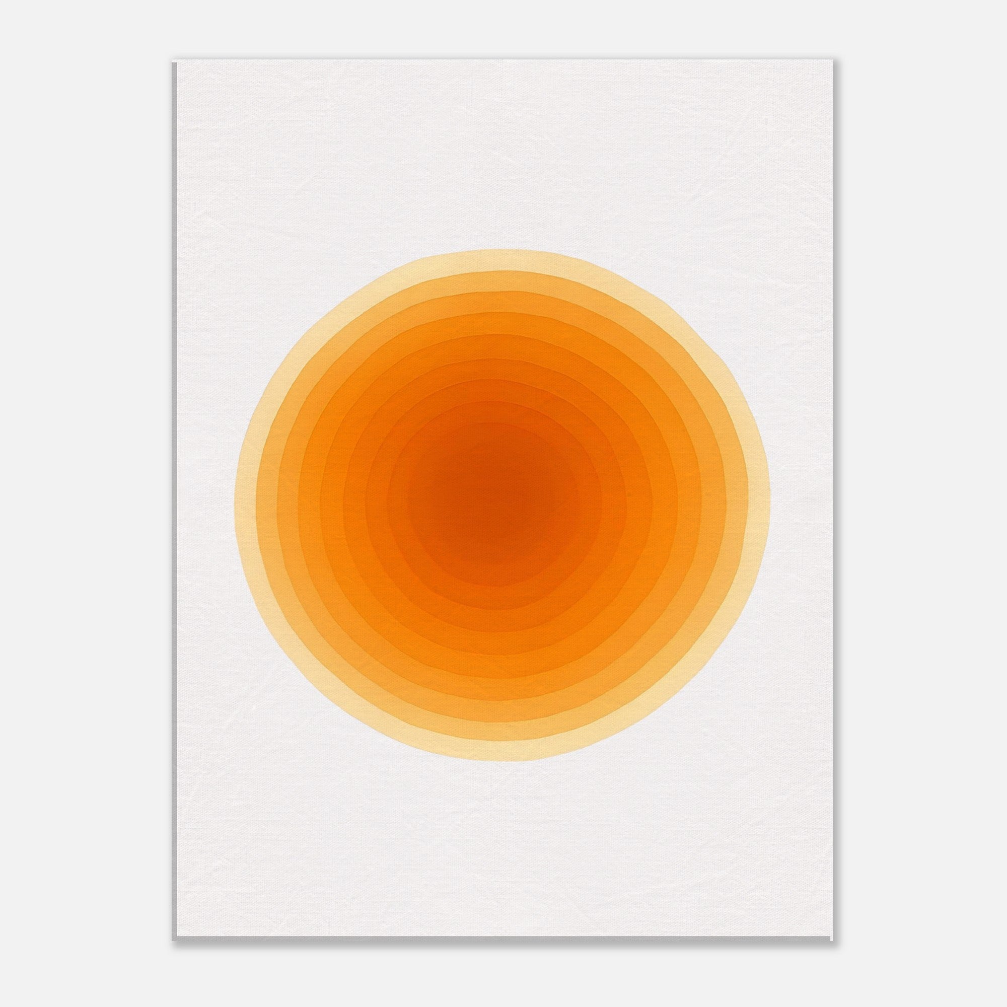 Solar Bloom - Radiant Orange Canvas - Abstract Watercolor Spiral Art Print - Slim Canvas - Wall Art 45x60 cm 18x24″