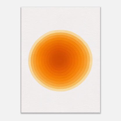 Solar Bloom - Radiant Orange Canvas - Abstract Watercolor Spiral Art Print - Slim Canvas - Wall Art 45x60 cm 18x24″