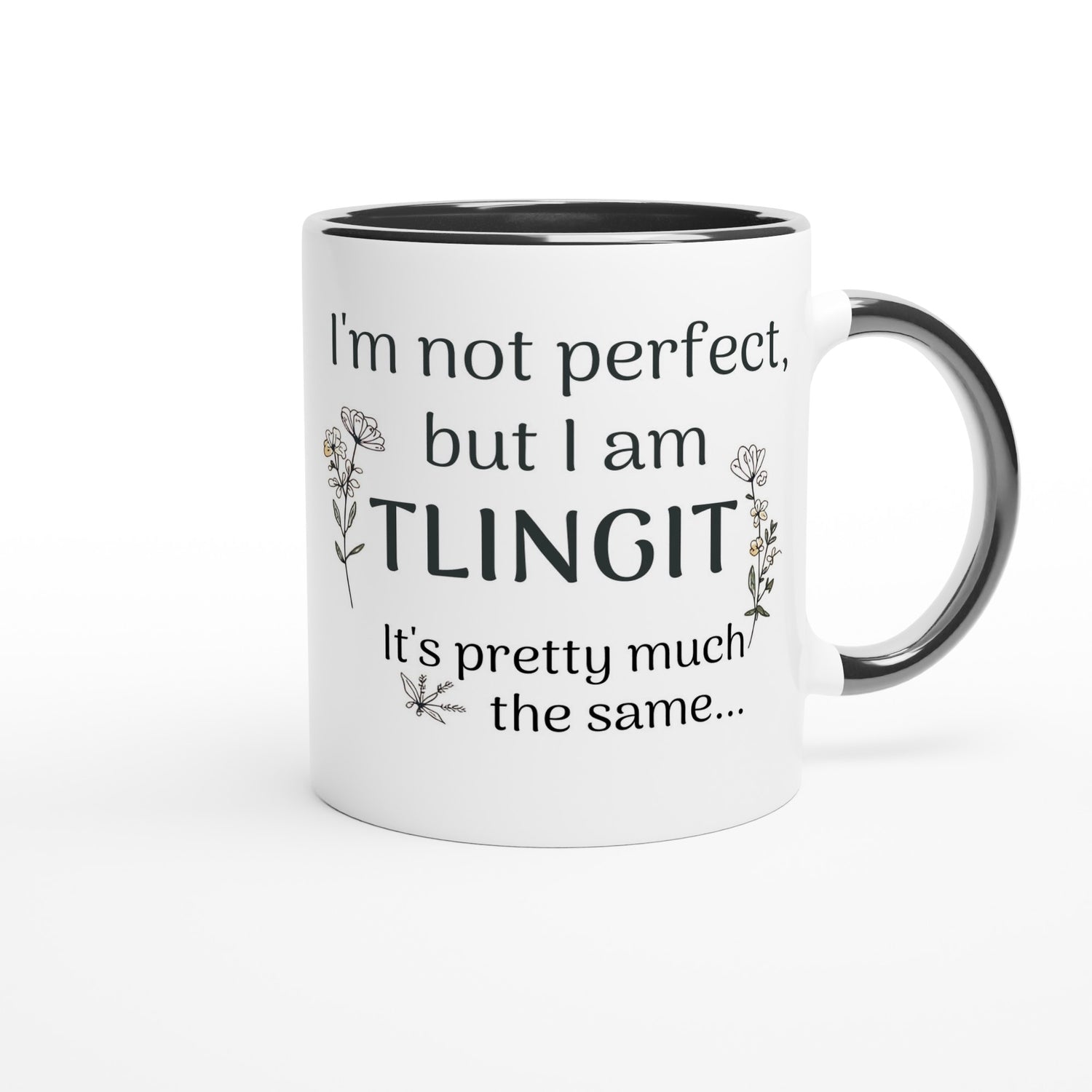 Proud Tlingit First Nations Mug | 11oz Coffee Cup | Native Community Lover Gift Ceramic Black