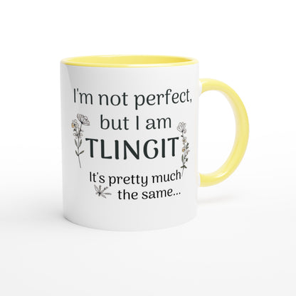 Proud Tlingit First Nations Mug | 11oz Coffee Cup | Native Community Lover Gift Ceramic Yellow