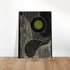 Olive Eclipse: Linear Noir Abstraction - Modern Minimalist Wall Art Print 13x18 cm 5x7″