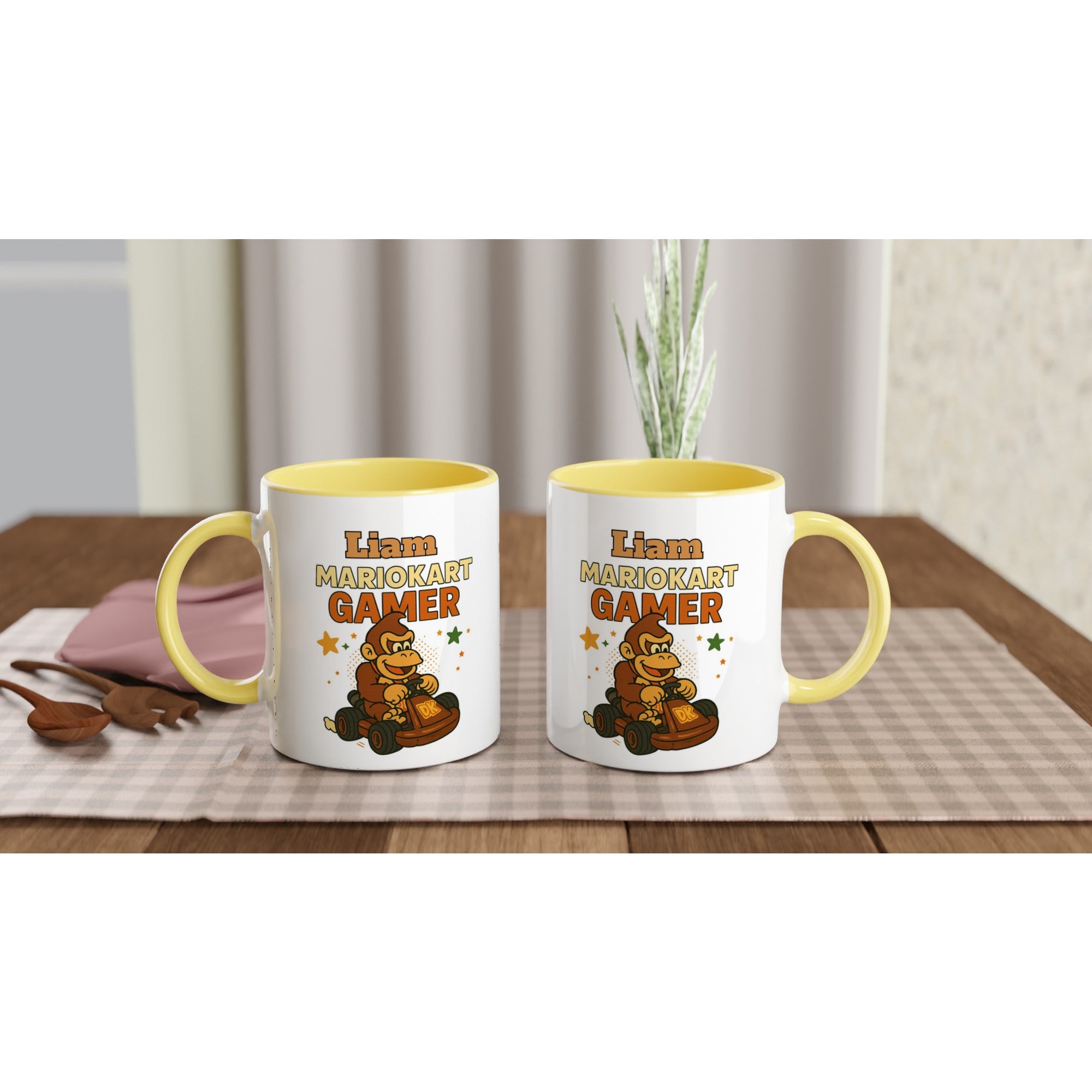 Personalized Mario Kart Gamer Mug - Donkey King Mug - Funny Gift for Gamers - 11oz Ceramic Coffee Cup