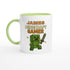 Personalized Minecraft Gamer Mug - Custom 11oz Ceramic Coffee Cup for Gamers Ceramic Green