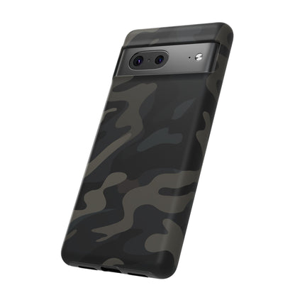 Black Camouflage Phone Case for iPhone, Samsung and Google Pixel