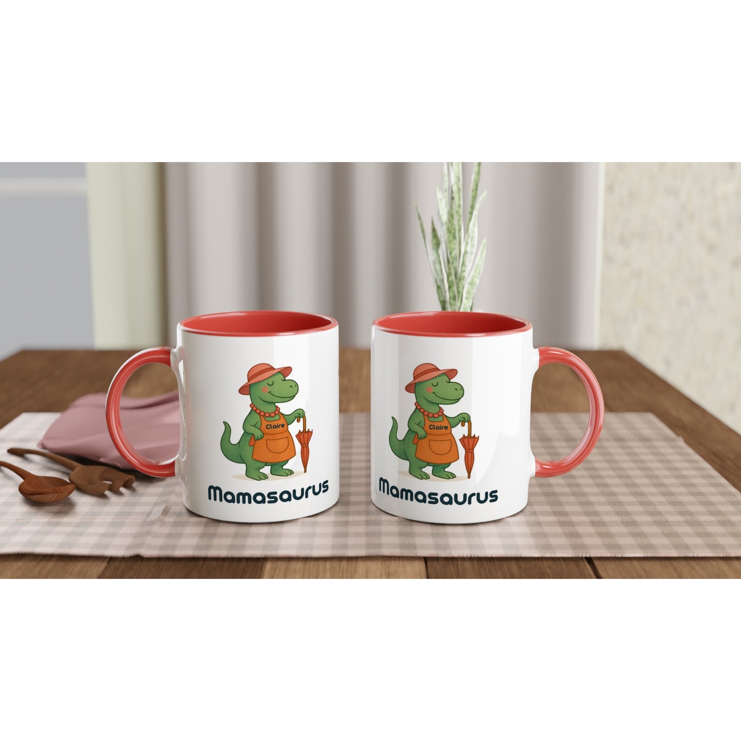 Mamasaurus Mug - Cute Dinosaur Coffee Cup - Perfect Gift for Moms