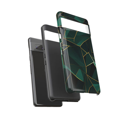 Emerald Veil - Geometric Luxe Phone Case