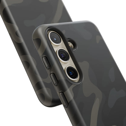 Black Camouflage Phone Case for iPhone, Samsung and Google Pixel