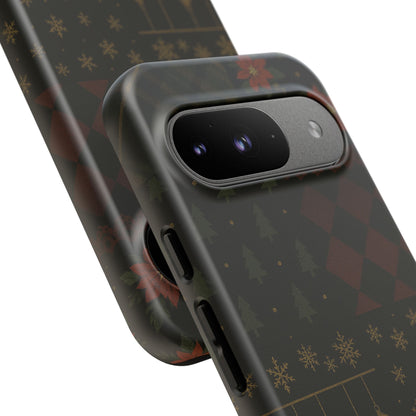 Black Luxury Phone Case for Christmas Festive Season - Tough design