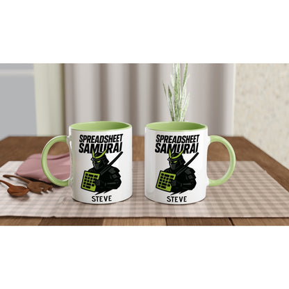 Spreadsheet Samurai Mug – Funny Office Coffee Cup | 11oz Gift for Excel Nerds, Data Analysts &amp; Accountants | Geeky Productivity Humor
