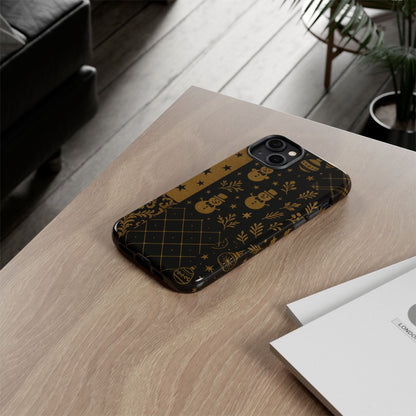 Black Festive Phone Case | Christmas Gift | Holiday Decor | Snowman Design | Tough Cases | Winter Celebration