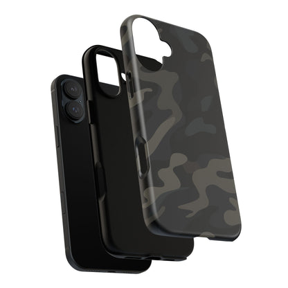 Black Camouflage Phone Case for iPhone, Samsung and Google Pixel