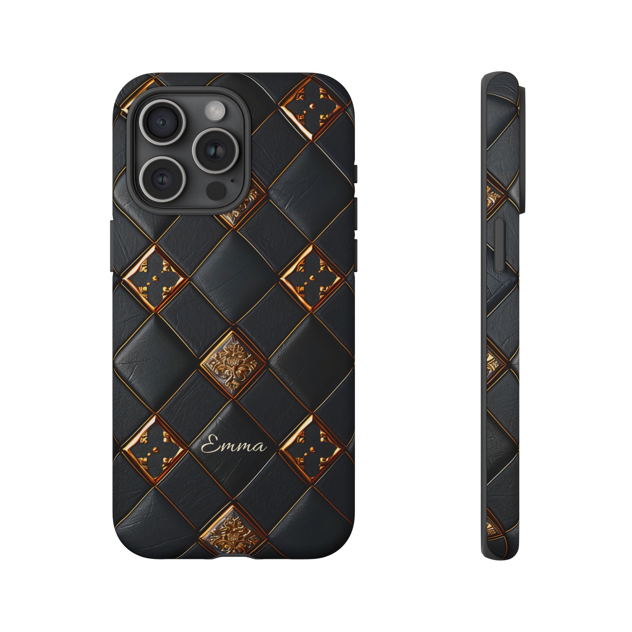 Phone Cases - Luxury Checkers Pattern Tough Cases for iPhone and Samsung Galaxy