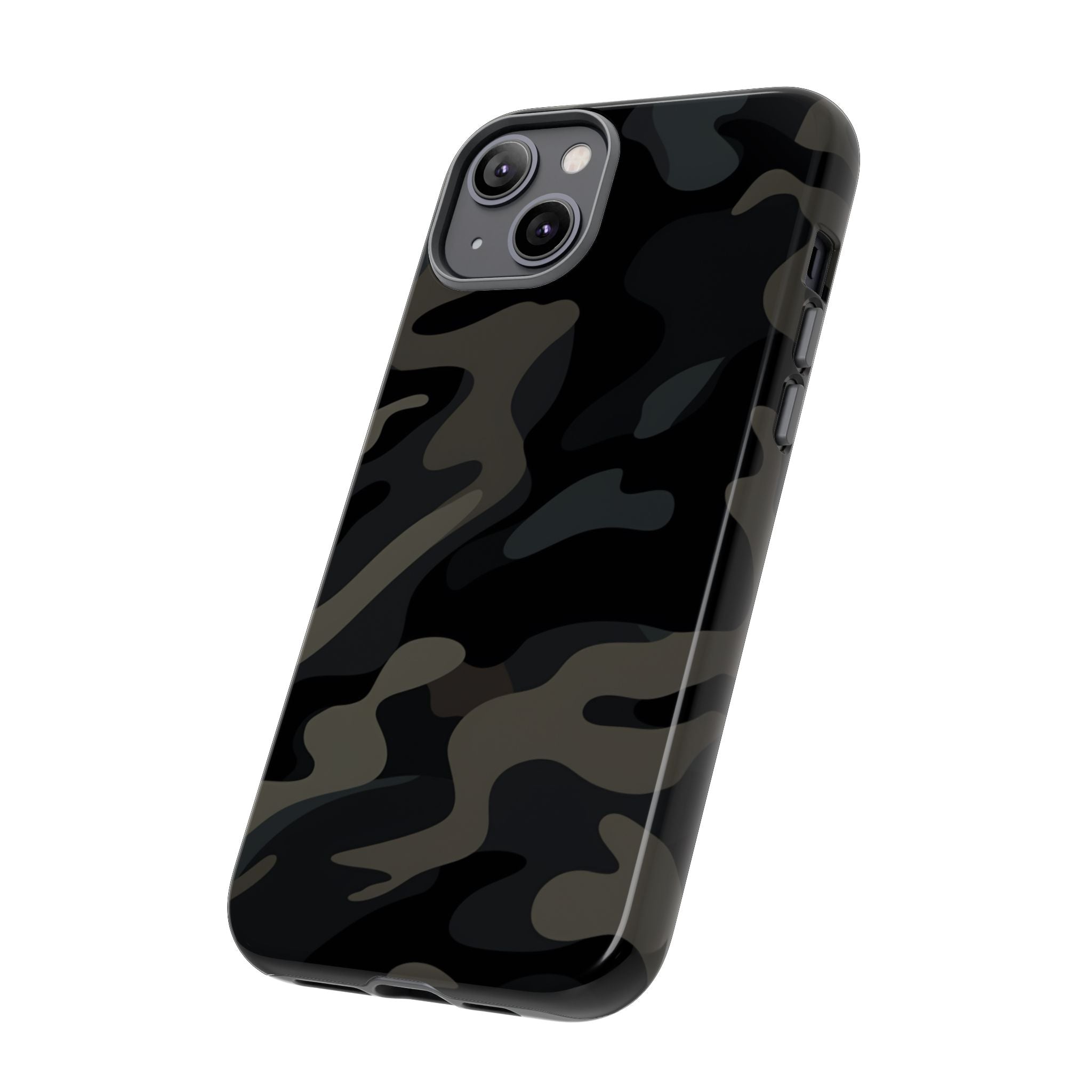 Black Camouflage Phone Case for iPhone, Samsung and Google Pixel