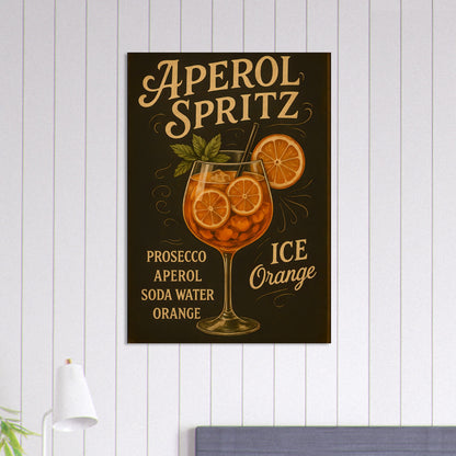 Aperol Spritz Poster - Stylish Art Print for Home Bar Decor - Perfect Gift for Cocktail Lovers 70x100 cm 28x40″