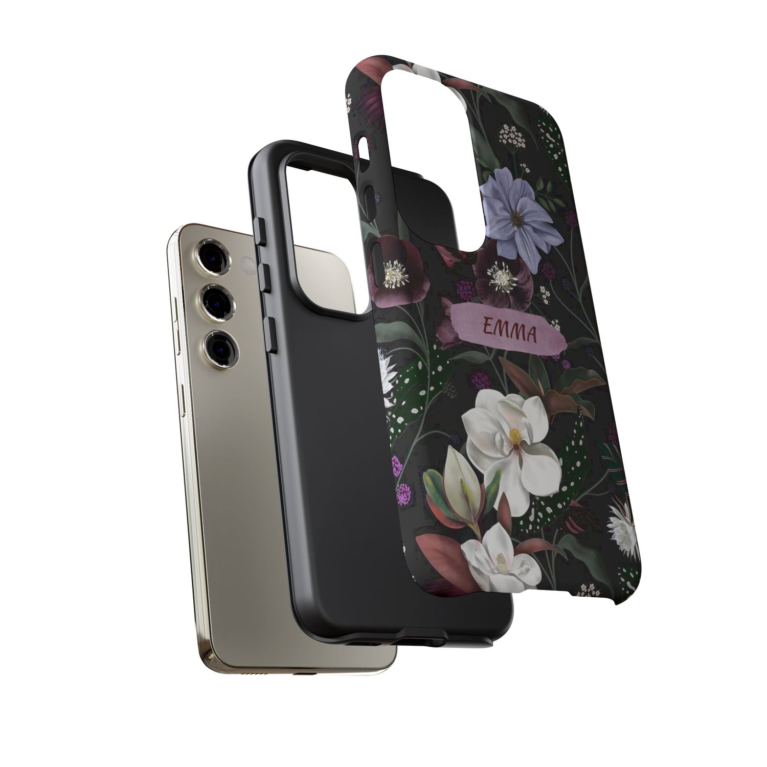 Phone Cases, Personalised Floral Pattern Ultra Plus Pro Cover, iPhone 16, 15, 14, 13+, Samsung Galaxy S23, S22, Custom Case