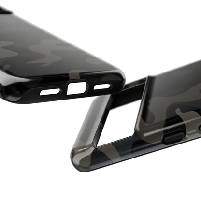 Black Camouflage Phone Case for iPhone, Samsung and Google Pixel