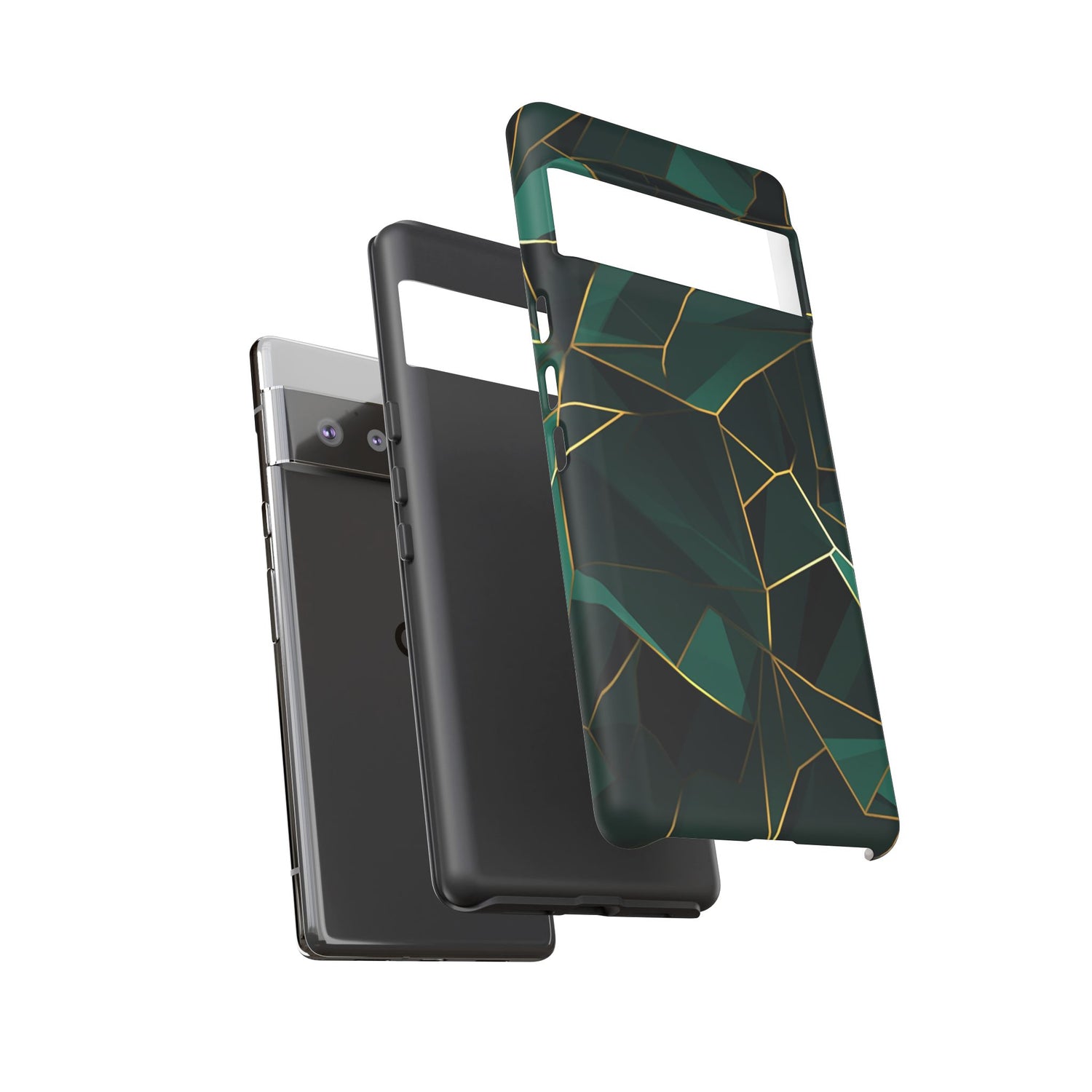 Emerald Veil - Geometric Luxe Phone Case