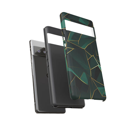 Emerald Veil - Geometric Luxe Phone Case