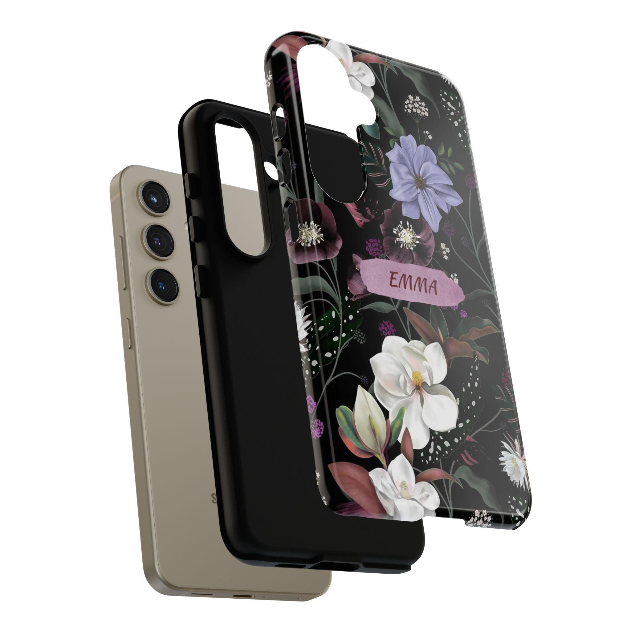 Phone Cases, Personalised Floral Pattern Ultra Plus Pro Cover, iPhone 16, 15, 14, 13+, Samsung Galaxy S23, S22, Custom Case