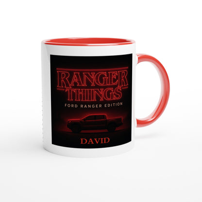 Personalized Ford Ranger Things Mug - Custom Offroad Car Lover Gift | 11oz Ceramic - Inspired by Stranger Things