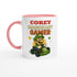 Personalized Mario Kart Gamer Mug - Luigi Mug - Funny Gift for Gamers - 11oz Ceramic Coffee Cup Ceramic Pink