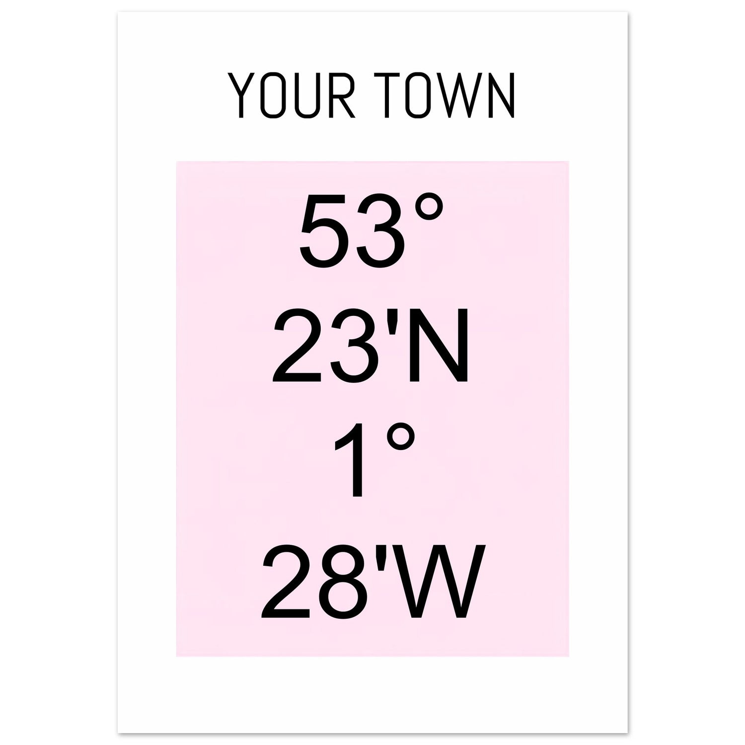 Personalized Map or Custom Location Coordinates Poster Print | Minimalist Unframed Wall Art Decor A3 A4 A5