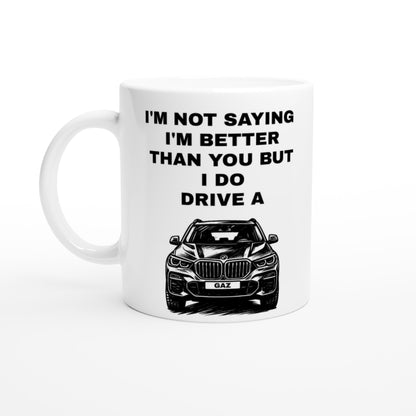 Personalized BMW X1 Mug - Custom SUV Lover Coffee Cup - 11oz Ceramic Gift