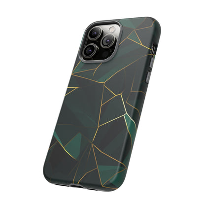 Emerald Veil - Geometric Luxe Phone Case